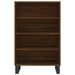 Buffet haut chêne marron 57x35x90 cm bois d'ingénierie - Photo n°4