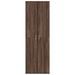 Buffet haut chêne marron 60x35x180 cm bois d'ingénierie - Photo n°3