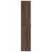 Buffet haut chêne marron 60x35x180 cm bois d'ingénierie - Photo n°4