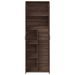 Buffet haut chêne marron 60x35x180 cm bois d'ingénierie - Photo n°7