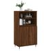 Buffet haut Chêne marron 60x36x110 cm Bois d'ingénierie - Photo n°3