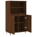 Buffet haut Chêne marron 60x36x110 cm Bois d'ingénierie - Photo n°5