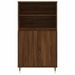 Buffet haut Chêne marron 60x36x110 cm Bois d'ingénierie - Photo n°6