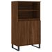 Buffet haut Chêne marron 60x36x110 cm Bois d'ingénierie - Photo n°1