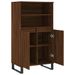 Buffet haut Chêne marron 60x36x110 cm Bois d'ingénierie - Photo n°5