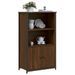 Buffet haut chêne marron 62x32x103,5 cm bois d'ingénierie - Photo n°3