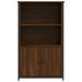 Buffet haut chêne marron 62x32x103,5 cm bois d'ingénierie - Photo n°5