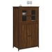 Buffet haut chêne marron 62x32x106,5 cm bois d'ingénierie - Photo n°3