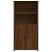 Buffet haut chêne marron 62x36x121,5 cm bois d'ingénierie - Photo n°5