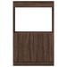 Buffet haut chêne marron 63x33x100 cm bois d'ingénierie - Photo n°5