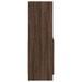 Buffet haut chêne marron 63x33x100 cm bois d'ingénierie - Photo n°6