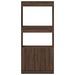 Buffet haut chêne marron 63x33x140 cm bois d'ingénierie - Photo n°5