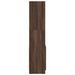 Buffet haut chêne marron 63x33x140 cm bois d'ingénierie - Photo n°6