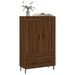 Buffet haut chêne marron 69,5x31x115 cm bois d'ingénierie - Photo n°3