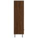 Buffet haut chêne marron 69,5x31x115 cm bois d'ingénierie - Photo n°7