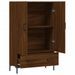 Buffet haut chêne marron 69,5x31x115 cm bois d'ingénierie - Photo n°5