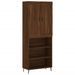 Buffet haut Chêne marron 69,5x34x180 cm Bois d'ingénierie - Photo n°1