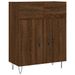 Buffet haut Chêne marron 69,5x34x180 cm Bois d'ingénierie - Photo n°7