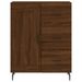 Buffet haut Chêne marron 69,5x34x180 cm Bois d'ingénierie - Photo n°8