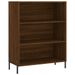 Buffet haut Chêne marron 69,5x34x180 cm Bois d'ingénierie - Photo n°7