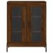 Buffet haut Chêne marron 69,5x34x180 cm Bois d'ingénierie - Photo n°8