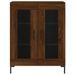 Buffet haut Chêne marron 69,5x34x180 cm Bois d'ingénierie - Photo n°8