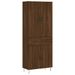 Buffet haut Chêne marron 69,5x34x180 cm Bois d'ingénierie - Photo n°1