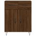 Buffet haut Chêne marron 69,5x34x180 cm Bois d'ingénierie - Photo n°8