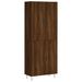 Buffet haut Chêne marron 69,5x34x180 cm Bois d'ingénierie - Photo n°1