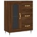 Buffet haut Chêne marron 69,5x34x180 cm Bois d'ingénierie - Photo n°7