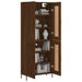 Buffet haut Chêne marron 69,5x34x180 cm Bois d'ingénierie - Photo n°3