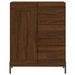 Buffet haut Chêne marron 69,5x34x180 cm Bois d'ingénierie - Photo n°8