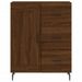 Buffet haut Chêne marron 69,5x34x180 cm Bois d'ingénierie - Photo n°8