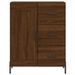 Buffet haut Chêne marron 69,5x34x180 cm Bois d'ingénierie - Photo n°8