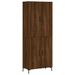 Buffet haut Chêne marron 69,5x34x180 cm Bois d'ingénierie - Photo n°1