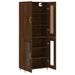 Buffet haut Chêne marron 69,5x34x180 cm Bois d'ingénierie - Photo n°4