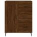 Buffet haut Chêne marron 69,5x34x180 cm Bois d'ingénierie - Photo n°8