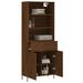 Buffet haut Chêne marron 69,5x34x180 cm Bois d'ingénierie - Photo n°3