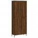 Buffet haut Chêne marron 69,5x34x180 cm Bois d'ingénierie - Photo n°1