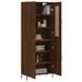 Buffet haut Chêne marron 69,5x34x180 cm Bois d'ingénierie - Photo n°3