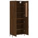 Buffet haut Chêne marron 69,5x34x180 cm Bois d'ingénierie - Photo n°4