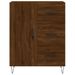 Buffet haut Chêne marron 69,5x34x180 cm Bois d'ingénierie - Photo n°8