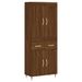 Buffet haut Chêne marron 69,5x34x180 cm Bois d'ingénierie - Photo n°1