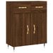 Buffet haut Chêne marron 69,5x34x180 cm Bois d'ingénierie - Photo n°7