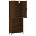 Buffet haut Chêne marron 69,5x34x180 cm Bois d'ingénierie - Photo n°4