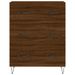 Buffet haut Chêne marron 69,5x34x180 cm Bois d'ingénierie - Photo n°8