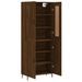 Buffet haut Chêne marron 69,5x34x180 cm Bois d'ingénierie - Photo n°4