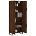 Buffet haut Chêne marron 69,5x34x180 cm Bois d'ingénierie - Photo n°3