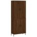 Buffet haut Chêne marron 69,5x34x180 cm Bois d'ingénierie - Photo n°1