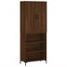 Buffet haut Chêne marron 69,5x34x180 cm Bois d'ingénierie - Photo n°1